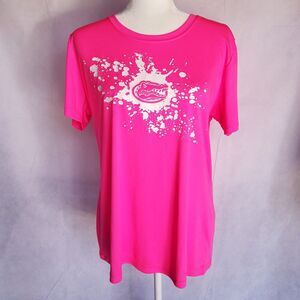 Neon Pink Sport Tekk Moisture Wicking Women's LG Athletic Florida Gators T-shirt